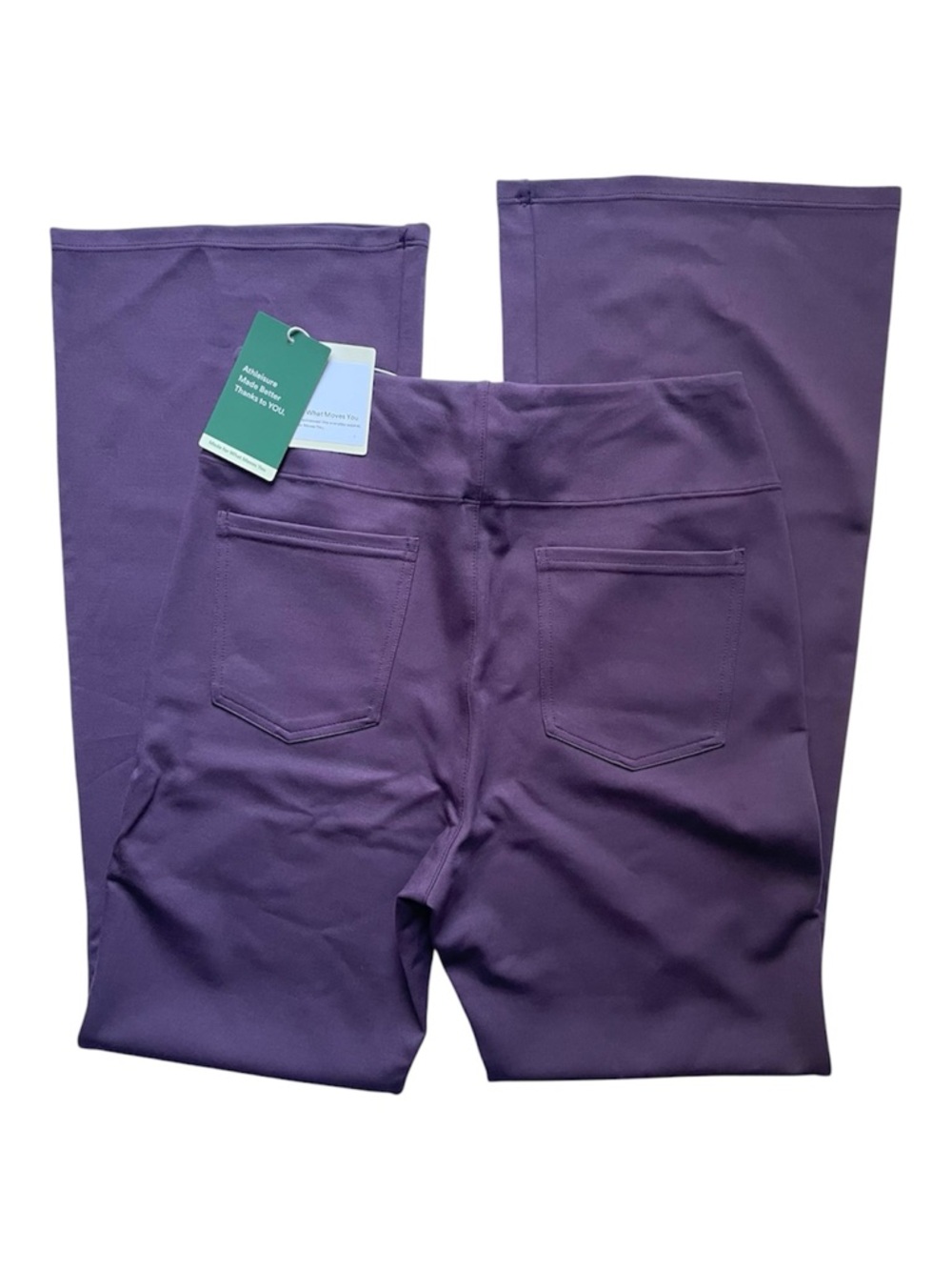 Halara Flex High Waisted Back Side Pocket Slight Flare Work Pants Night’s Purple - Picture 5 of 6